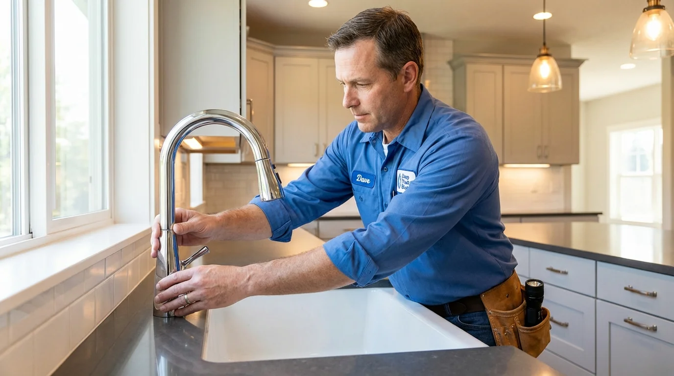 Kitchen faucet installation by Johns Plumbing LLC in Bridgeton