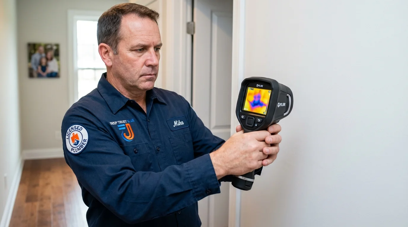 Thermal imaging leak detection by Johns Plumbing LLC in Bridgeton